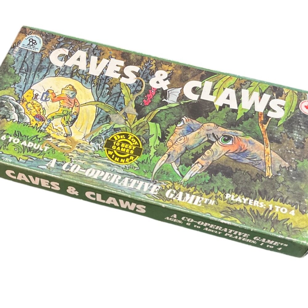 CAVES & CLAWS Vintage Board Game A Co-operative Game 1-4 Players **READ